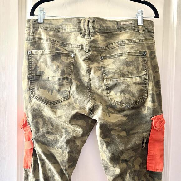 Preme Camo Size 38X34 Mens Cargo Orange Utility Bondage Pants Urban Goth Straps - Picture 7 of 16